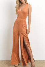 Load image into Gallery viewer, SUEDE OPEN-LEG JUMPSUIT
