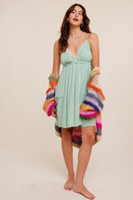 Load image into Gallery viewer, Crinkle Textured V-Neck Ruffle Dress