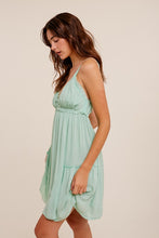 Load image into Gallery viewer, Crinkle Textured V-Neck Ruffle Dress