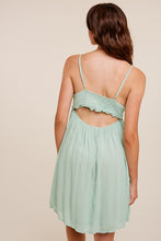 Load image into Gallery viewer, Crinkle Textured V-Neck Ruffle Dress