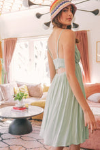 Load image into Gallery viewer, Crinkle Textured V-Neck Ruffle Dress