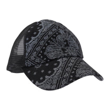 Load image into Gallery viewer, Paisley Bandana Criss Cross Ball Cap