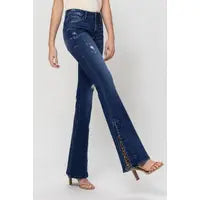 Load image into Gallery viewer, MID RISE FLARE LEOPARD PRINT VENT