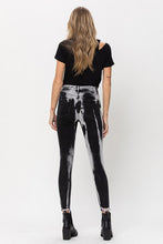 Load image into Gallery viewer, Black tie dye high rise crop skinny