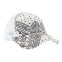 Load image into Gallery viewer, Paisley Bandana Criss Cross Ball Cap