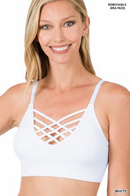 Load image into Gallery viewer, Front V-Lattice Bralette With Removable Bra Pads
