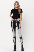Load image into Gallery viewer, Black tie dye high rise crop skinny