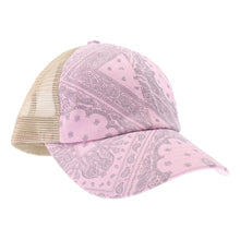 Load image into Gallery viewer, Paisley Bandana Criss Cross Ball Cap