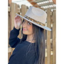 Load image into Gallery viewer, Leopard Trim C.C Panama HAT