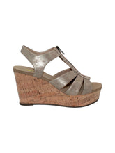 Load image into Gallery viewer, Loredo Faux Leather Multi T-Strap Wedge Sandal