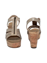 Load image into Gallery viewer, Loredo Faux Leather Multi T-Strap Wedge Sandal