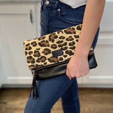 Load image into Gallery viewer, Fold Over Zipper Clutch