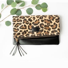 Load image into Gallery viewer, Fold Over Zipper Clutch