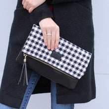 Load image into Gallery viewer, Fold Over Zipper Clutch
