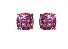 Load image into Gallery viewer, Glitter Square Earrings
