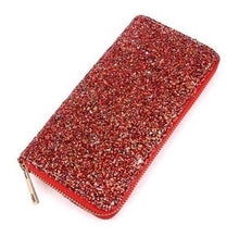 Load image into Gallery viewer, Multi-Colored Glitter zipper wallet
