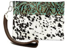 Load image into Gallery viewer, Italian Leather/ Genuine Cowhide Make-up Bag