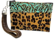 Load image into Gallery viewer, Italian Leather/ Genuine Cowhide Make-up Bag