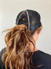 Load image into Gallery viewer, Dirty Bee Criss Cross Ponytail Hat
