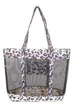 Load image into Gallery viewer, Leopard Print Mesh Tote Bag
