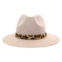 Load image into Gallery viewer, Leopard Trim C.C Panama HAT