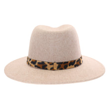 Load image into Gallery viewer, Leopard Trim C.C Panama HAT