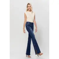 Load image into Gallery viewer, MID RISE FLARE LEOPARD PRINT VENT