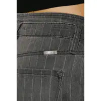 Load image into Gallery viewer, SILVER STRIPE HIGH RISE SUPER FLARE