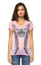 Load image into Gallery viewer, Burnout tee Fleur de lis Angel