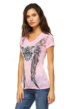 Load image into Gallery viewer, Burnout tee Fleur de lis Angel