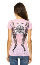 Load image into Gallery viewer, Burnout tee Fleur de lis Angel