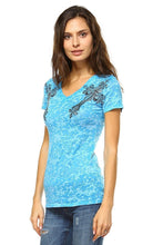 Load image into Gallery viewer, Cross tattoo Burnout tee