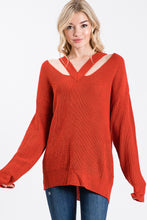 Load image into Gallery viewer, Cold Shoulder Sweater
