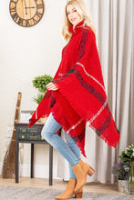 Load image into Gallery viewer, PLAID PONCHO SWEATER TOP
