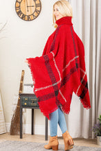 Load image into Gallery viewer, PLAID PONCHO SWEATER TOP
