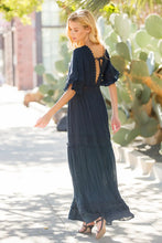 Load image into Gallery viewer, V-NECK LACE TRIM MAXI DRESS
