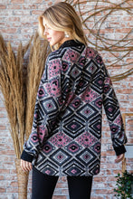 Load image into Gallery viewer, Pink &amp; Grey Aztec Shacket

