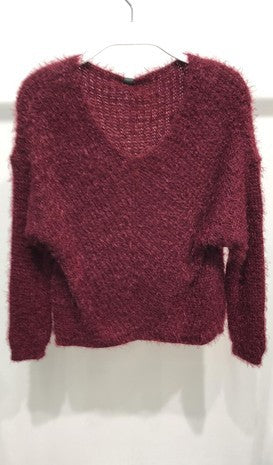 CROCHET SOFT SWEATER KNIT LONG SLEEVE SWEATER