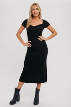 Load image into Gallery viewer, CORDUROY SWEETHEART KNIT MIDI DRESS
