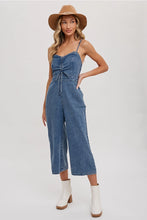 Load image into Gallery viewer, ACID WASH DENIM JUMPSUIT/MEDIUM WASH
