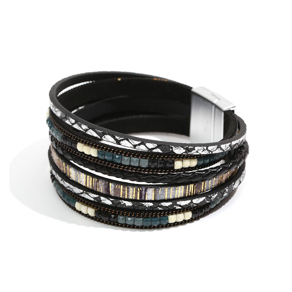 Bohemian Magnetic Bracelet- Black