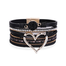 Load image into Gallery viewer, Multi-Layer Heart-Shaped Bangle Bracelets | Magnetic Buckle
