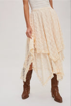 Load image into Gallery viewer, LACE TIER MIDI SKIRT
