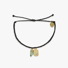 Load image into Gallery viewer, RAW EMERALD GOLD CHARM BRACELET
