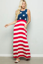 Load image into Gallery viewer, American Flag Maxi Dress
