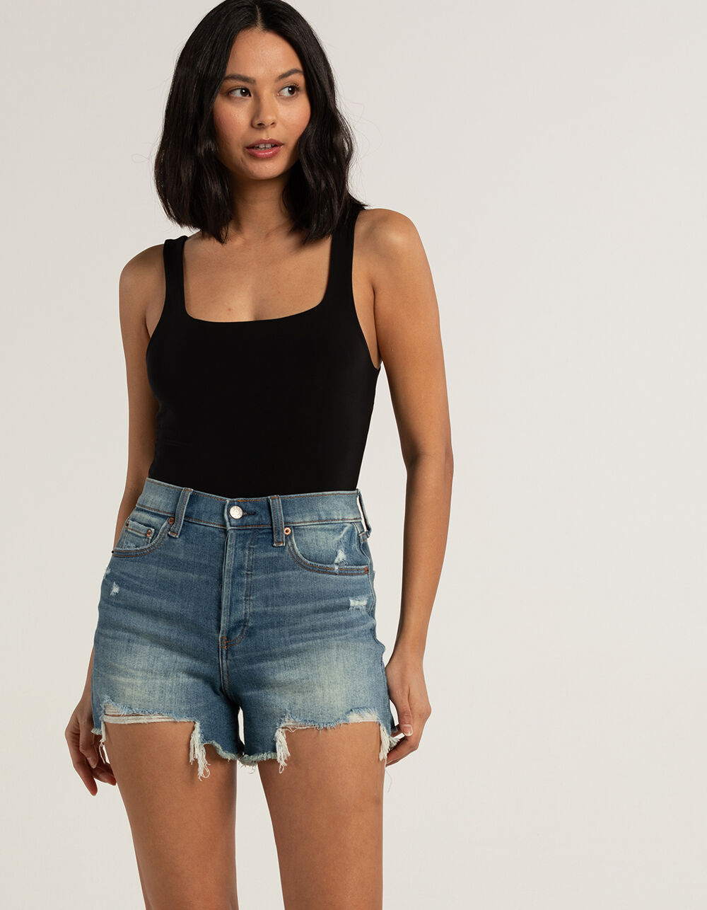 DAZE DENIM Bottom Line Womens High Rise Shorts