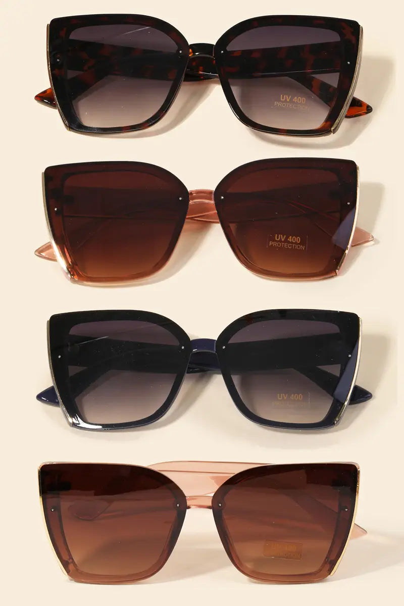 Acetate Frame Sunglasses Set