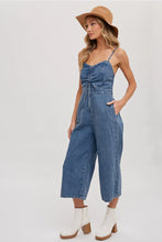 Load image into Gallery viewer, ACID WASH DENIM JUMPSUIT/MEDIUM WASH
