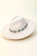 Load image into Gallery viewer, Western Concho Chain Fedora Hat
