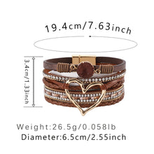 Load image into Gallery viewer, Multi-Layer Heart-Shaped Bangle Bracelets-White
